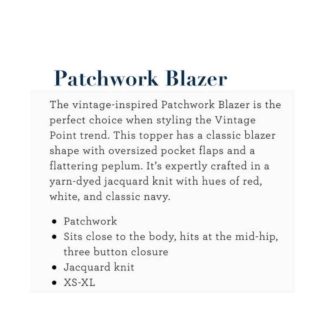 CAbi patchwork Blazer #6028 - Picture 4 of 9